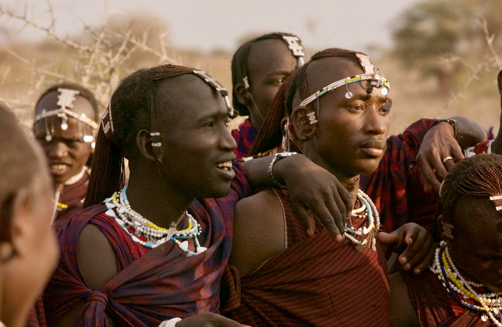 a group of people standing next to each other